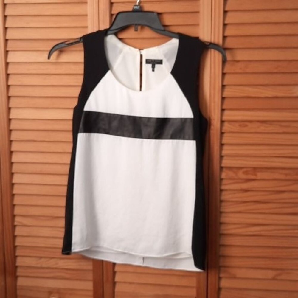 Rag & Bones Black & White Sleeveless  Top Tunic Size XS